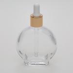 1.7 oz (50ml) Watch-Shaped Clear Glass Bottle with Serum Droppers