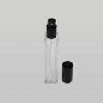 1.7 oz (50ml) Deluxe-Sharp Square Clear Glass Bottle (Heavy Base Bottom) with Fine Mist Spray Pumps