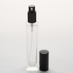1.7 oz (50ml) Deluxe-Sharp Square Clear Glass Bottle (Heavy Base Bottom) with Treatment Pumps