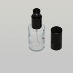1 oz (30ml) Clear Cylinder Glass Bottle with Fine Mist Spray Pumps