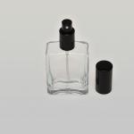 4 oz (120ml) Square Clear Glass Bottle with Fine Mist Spray Pumps