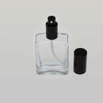 4 oz (120ml) Square Clear Glass Bottle  with Treatment Pumps
