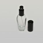 1 oz (30ml) Tear-Drop Deluxe Clear Glass (Heavy Base Bottom) with Fine Mist Spray Pumps