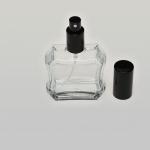 3.4 oz (100ml) Deluxe Grip-Shaped Clear Glass Bottle with Fine Mist Spray Pumps