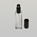 2 oz (60ml) Tall Square Clear Glass Bottle  with Treatment Pumps