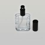 2 oz (60ml) Door-Square Clear Glass Bottle  with Treatment Pumps