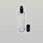3.4 oz (100ml) Slim-Tall Cylinder Clear Glass Cylinder Bottle (Heavy Base Bottom)  with Treatment Pumps