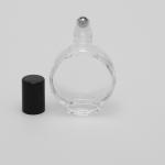 1/2 oz (15ml) Roll-On Watch Clear Glass Bottle (Stainless Steel Roller)