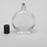 3.4 oz (100ml) Watch-Shaped Clear Glass Bottle with Stainless Steel Rollers and Color Caps