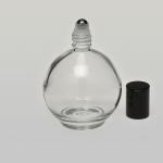 4 oz (120ml)  Sphere Clear Glass Bottle with Stainless Steel Rollers and Color Caps