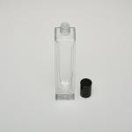 3.4 oz (100ml) Splash-on Elegant Super Tall Square Clear Glass Bottle (Heavy Base Bottom) with Orifice/Color Caps