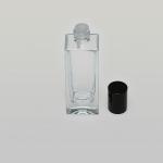 1.7 oz (50ml) Splash-on  Deluxe Tall Slim Clear Glass Bottle with Orifice/Color Caps