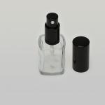 1 oz (30ml) Short Square Clear Glass Bottle with Treatment Pumps