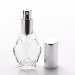 1 oz (30ml) Diamond Cut Clear Glass Bottle with Fine Mist Spray Pumps