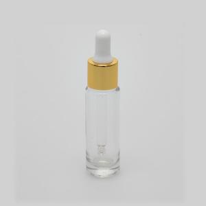 1/2 oz (15ml) Cylinder Bottle Clear Glass with Serum Droppers