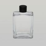 4 oz (120ml) Square Clear Glass Bottle with Screw-on Caps