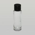 1/2 oz (15ml) Cylinder Bottle Clear Glass (Heavy Base Bottom) with Screw-on Caps