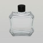 3.4 oz (100ml) Deluxe Grip-Shaped Clear Glass Bottle with Screw-on Caps