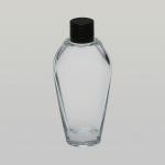 1.7 oz (50ml) Tear-Drop Deluxe Clear Glass Bottle (Heavy Base Bottom) with Screw-on Caps