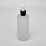 4 oz (120ml) Frosted Cylinder Glass Bottle with Serum Droppers