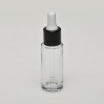 1/2 oz (15ml) Deluxe Cylinder Bottle Clear Glass with Serum Droppers