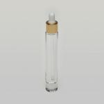 1/3 oz (10ml) Deluxe Round Clear Glass Roll-on Heavy Base Bottom Bottle with Serum Droppers