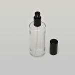 4 oz (120ml) Clear Cylinder Glass Bottle with Fine Mist Spray Pumps