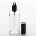 4 oz (120ml) Clear Cylinder Glass Bottle with Treatment Pumps