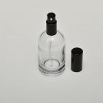 3.4 oz (100ml) Barrel-Style Clear Glass Bottle (Heavy Base Bottom)  with Treatment Pumps