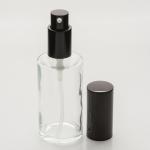 2 oz (60ml) Clear Cylinder Glass Bottle with Treatment Pumps