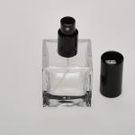2 oz (60ml) Cube-Shaped Clear Glass Bottle (Heavy Base Bottom) with Fine Mist Spray Pumps