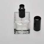 2 oz (60ml) Cube-ShapedClear Glass Bottle (Heavy Base Bottom) with Treatment Pumps