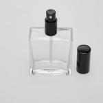 3.4 oz (100ml) Square Flint Glass Bottle (Heavy Base Bottom) with Treatment Pumps