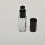 1/2 oz (15ml) Deluxe Cylinder Bottle Clear Glass with Fine Mist Spray Pumps