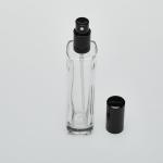 3.4 oz (100ml) Elegant Tall Square Clear Glass Bottle (Heavy Base Bottom) with Treatment Pumps