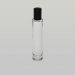 1/2 oz (15ml) Deluxe Round Clear Glass Bottle (Super Heavy Base Bottom) with Stainless Steel Rollers and Color Caps