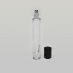 1/4 oz (7.5ml) Deluxe Round Glass Roll-on Bottle with (Heavy Base Bottom) with Stainless Steel Rollers and Color Caps