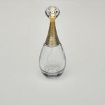 2 oz (60ml) Genie-Shaped Deluxe Glass Bottle with Gold Pump/Overcap