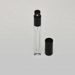 1/3 oz (10ml) Deluxe Square Clear Glass Bottle with Heavy Base (Fine Mist Spray Pumps)