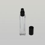 1/2 oz (15ml) Deluxe Square Clear Glass Bottle (Super Heavy Base Bottom) with Fine Mist Short Spray Pumps