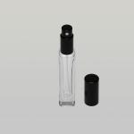1/2 oz (15ml) Deluxe Square Clear Glass Bottle (Super Heavy Base Bottom) with Fine Mist Tall Spray Pumps