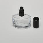 1/2 oz (15ml) Elegant  Eye-Shaped Clear Glass Bottle (Heavy Base Bottom) with Fine Mist Spray Pumps