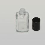 1 oz (30ml) Splash-on Short Square Clear Glass Bottle with Orifice/Color Caps