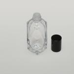 2 oz (60ml) Splash-on Diamond Cut Clear Glass Bottle with Orifice/Color Caps