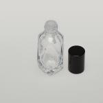 1 oz (30ml) Splash-on Diamond Cut Clear Glass Bottle with Orifice/Color Caps