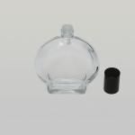 3.4 oz (100ml) Splash-on Watch-Shaped Clear Glass Bottle with Orifice/Color Caps