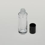 1 oz (30ml) Splash-on Deluxe Cylinder Bottle Clear Glass (Heavy Base Bottom) with Orifice/Color Caps