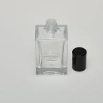 1.7 oz (50ml) Splash-on Super Deluxe Square Clear Glass Bottle (Heavy Base Bottom) with Orifice/Color Caps