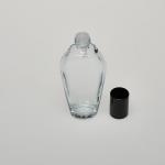 1.7 oz (50ml) Splash-on Tear-Drop Deluxe Clear Glass Bottle (Heavy Base Bottom) with Orifice/Color Caps