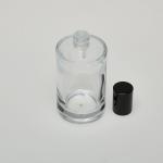 3.4 oz (100ml)  Splash-on Super Deluxe Round Clear Glass Bottle (Heavy Base Bottom) with Orifice/Color Caps